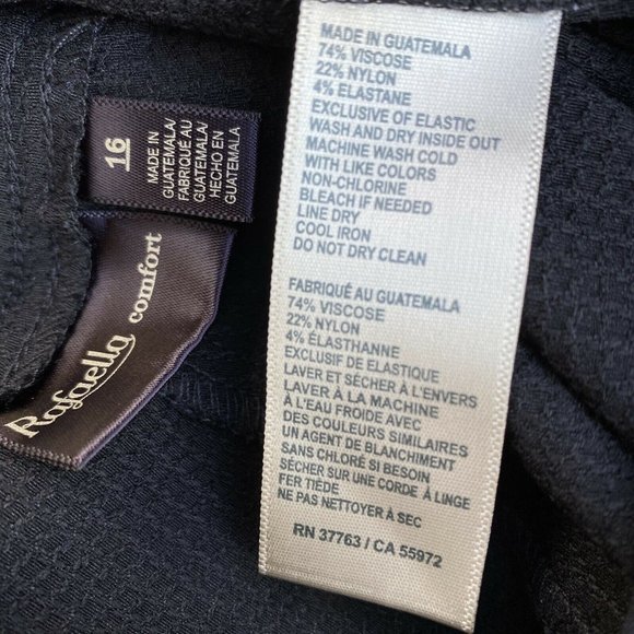 Raffaella Comfort Slim Ankle Pants Black NWT - Picture 7 of 11